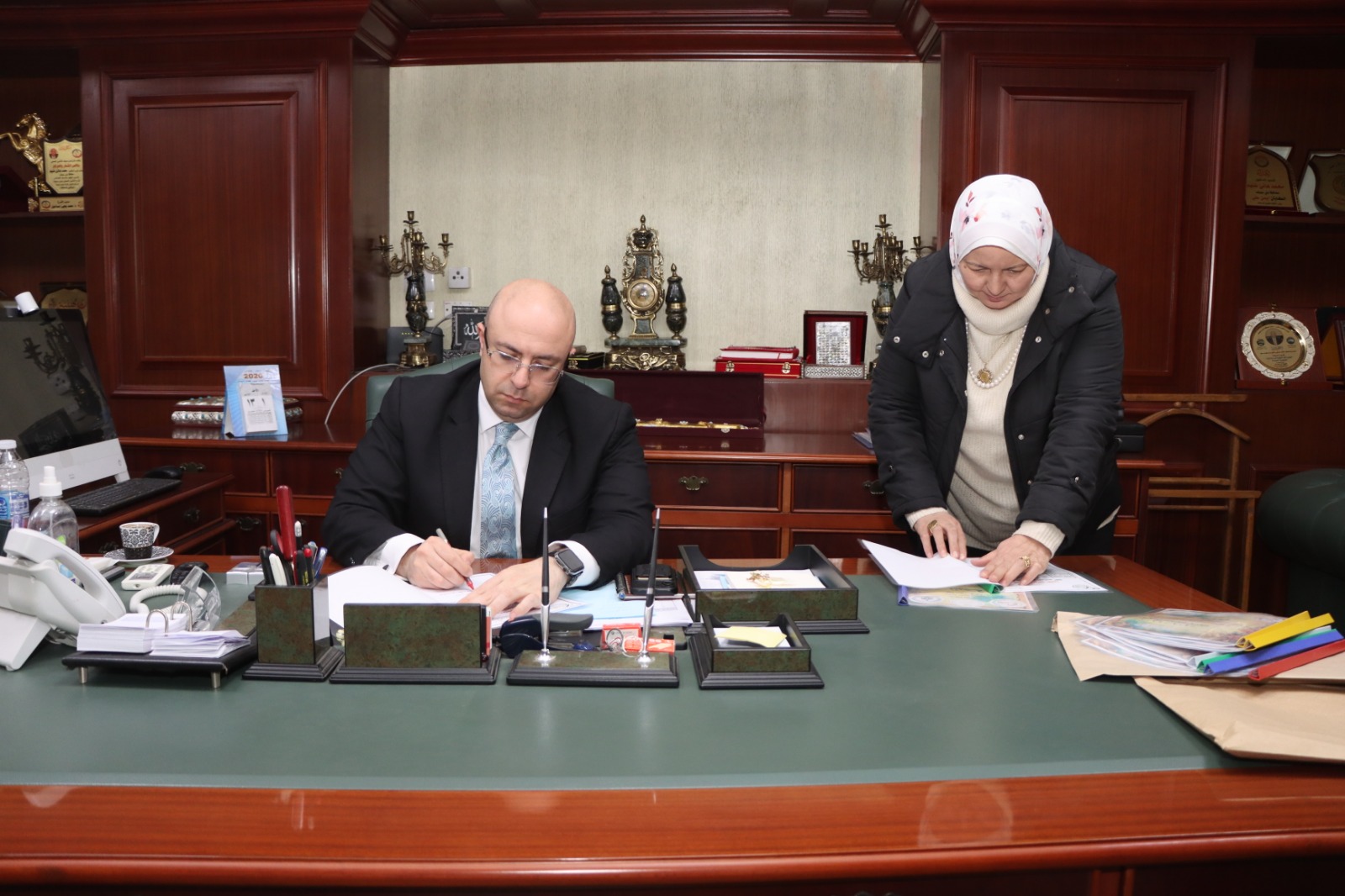 نائب المحافظ يلتقي  مسؤولي المجلس القومي لحقوق الإنسان