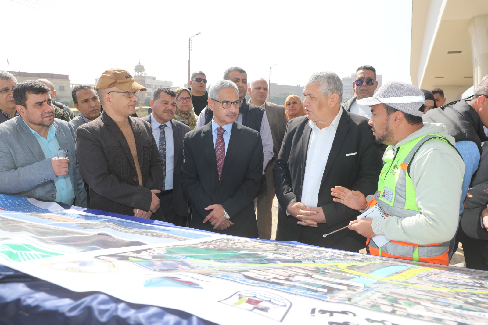 تواصل أعمال مشروع كوبري الشاملة على ترعة الإبراهيمية