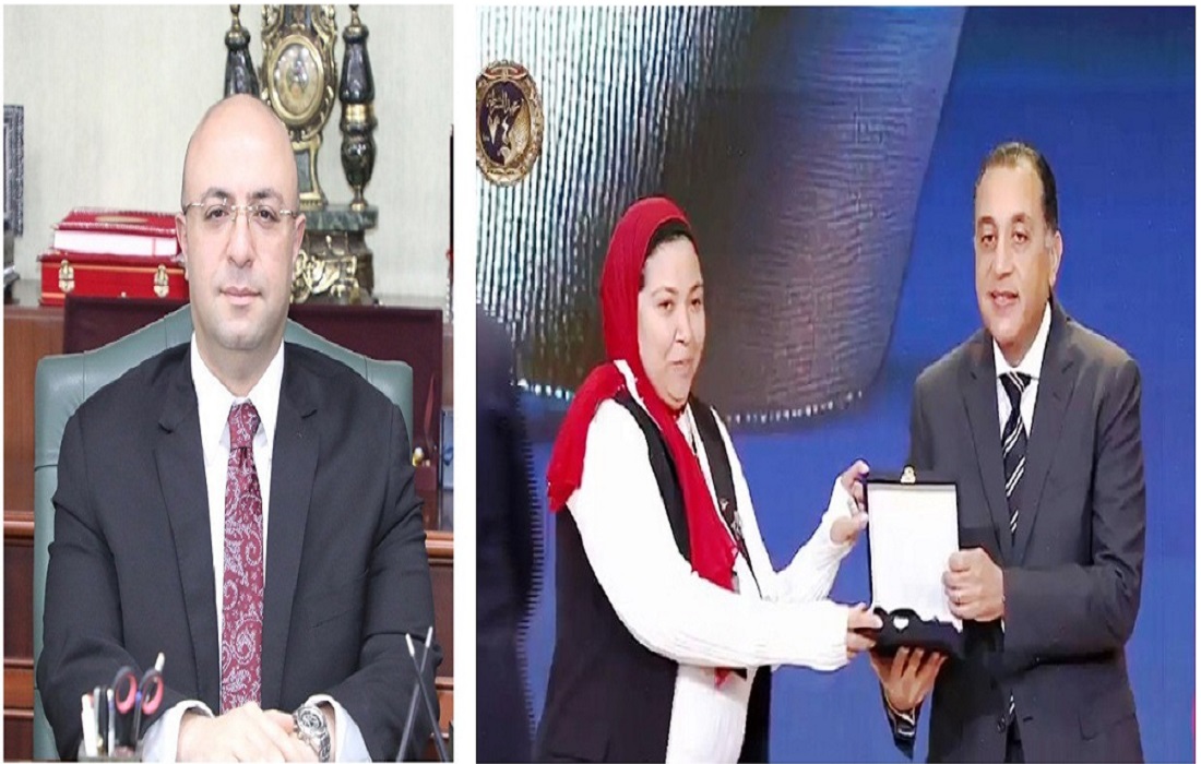 المحافظ يهنئ هند أحمد لفوزها في التميز الحكومي