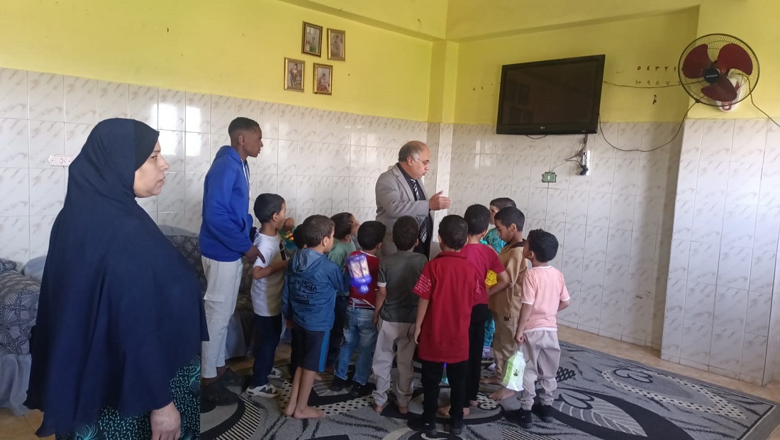 المحافظ يتابع حريق إحدى دار أيتام اهناسيا